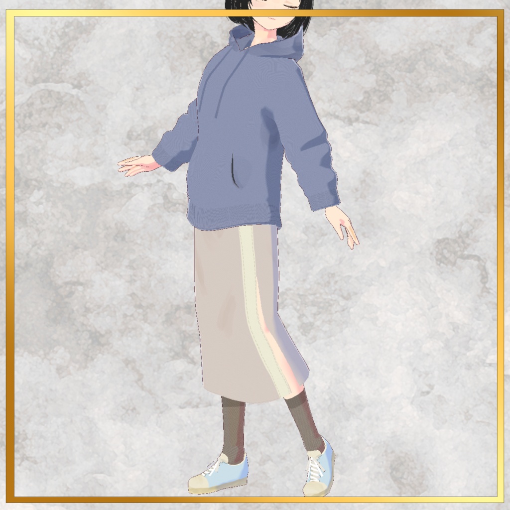 【VRoid / FREE】秋コーデ Autumn Outfit|Hoodie・Skirt・Socks・Shoes