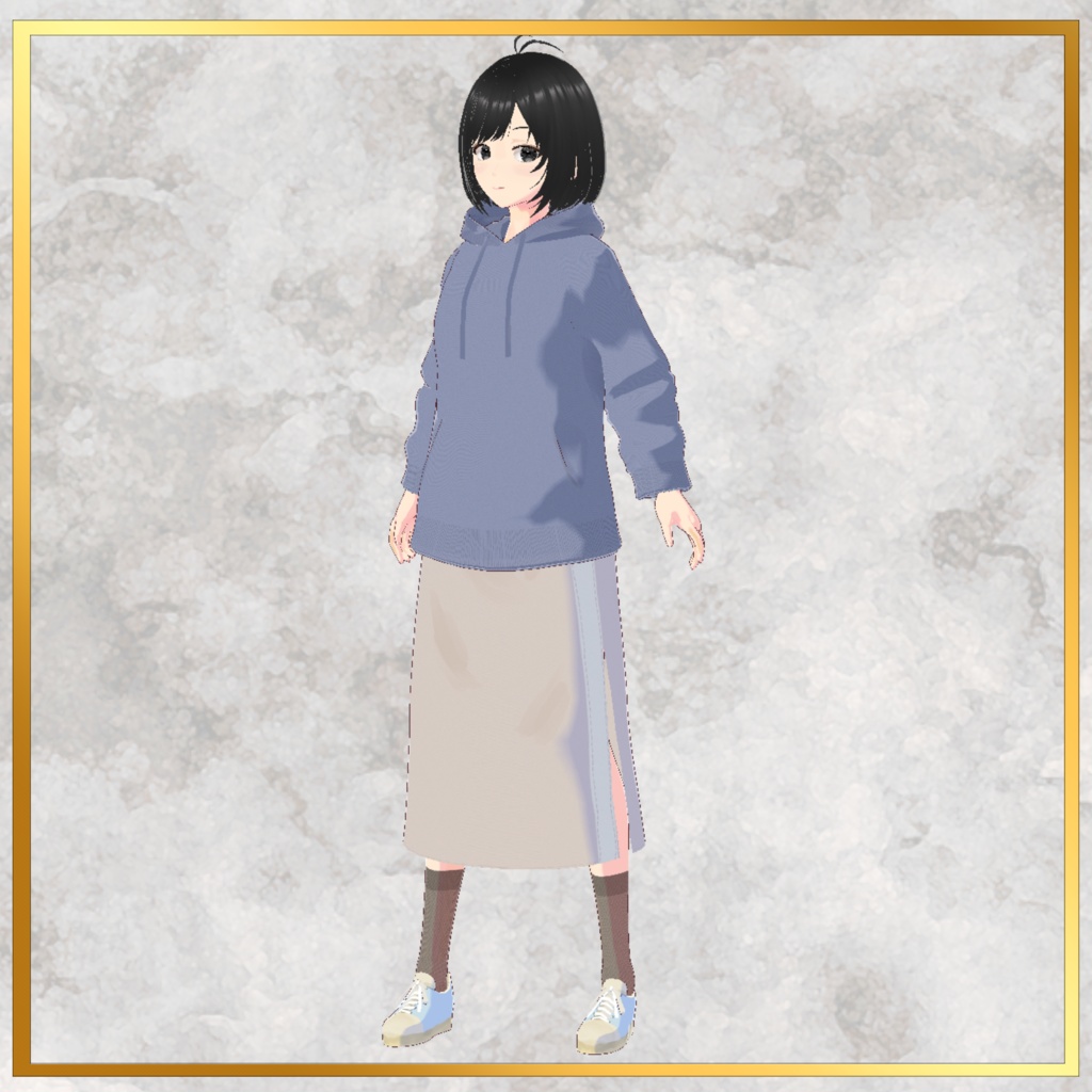【VRoid / FREE】秋コーデ Autumn Outfit|Hoodie・Skirt・Socks・Shoes