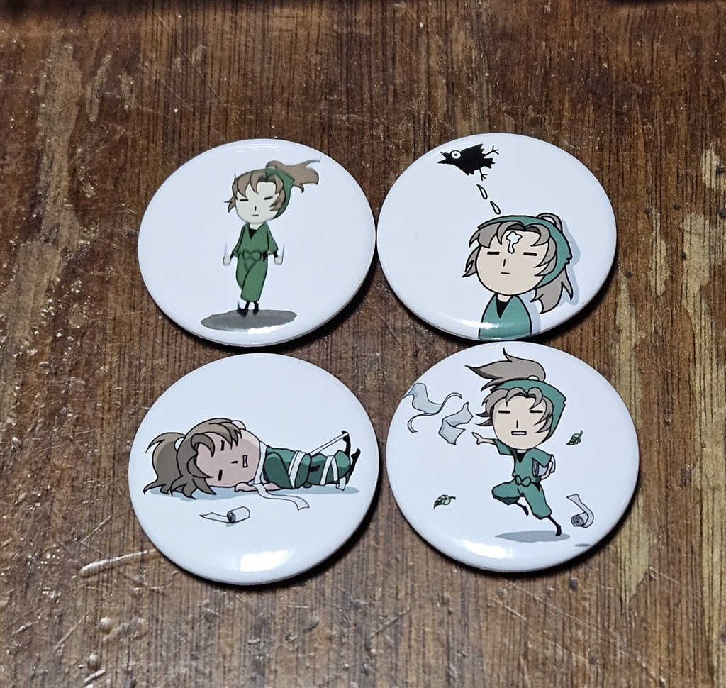 かわいそうな伊作缶バッジ