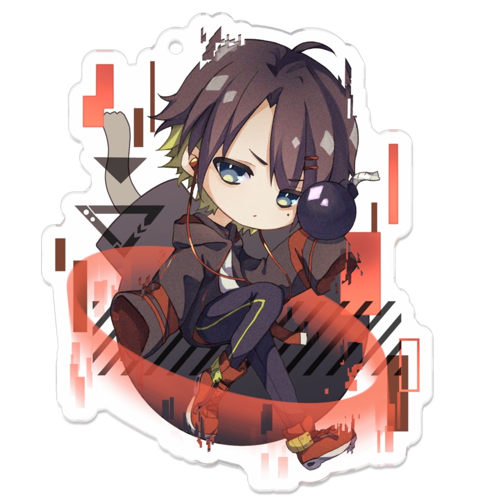 10周年記念アクリルキーホルダー【赤】