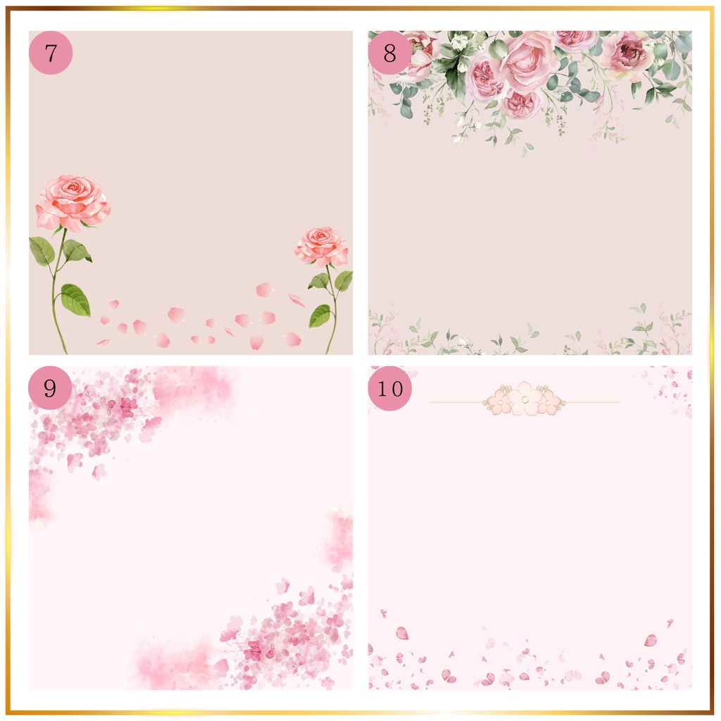 ピンクのお花のメッセージカード