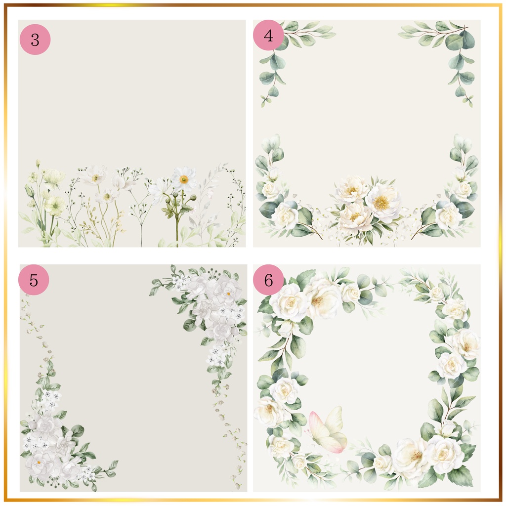 白いお花のメッセージカード
