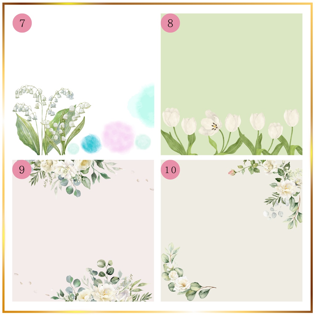 白いお花のメッセージカード