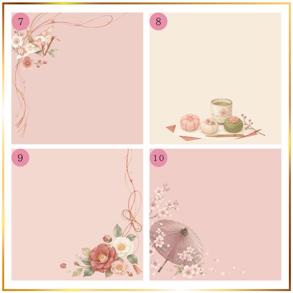 和柄のメッセージカード