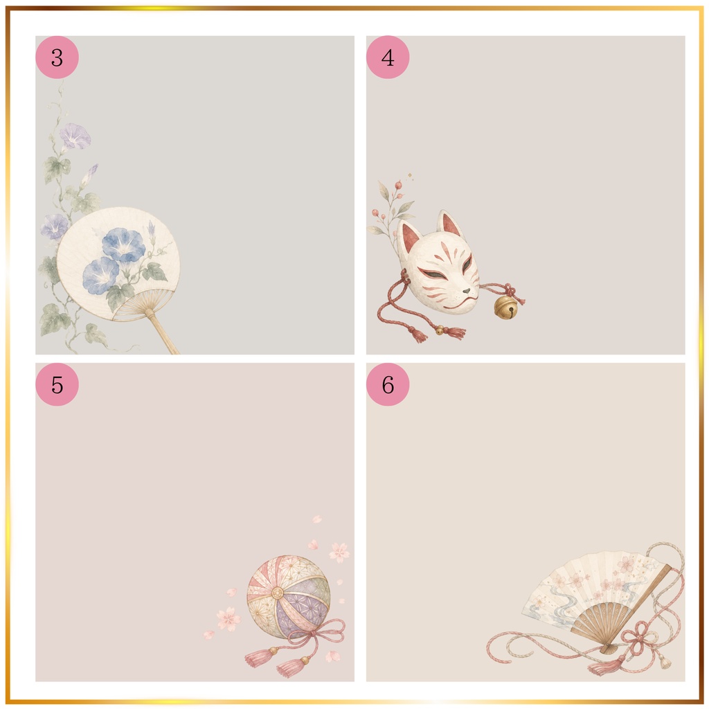 和柄のメッセージカード