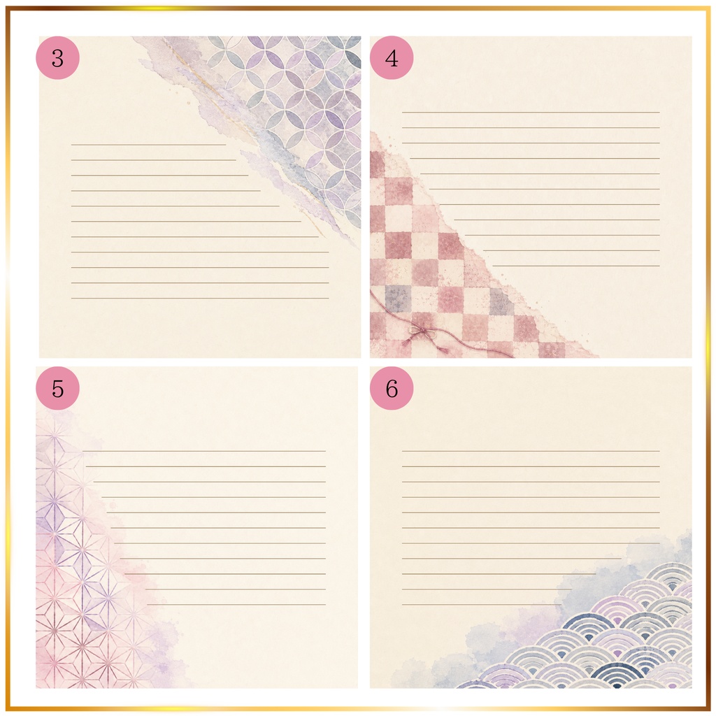 和柄のメッセージカード