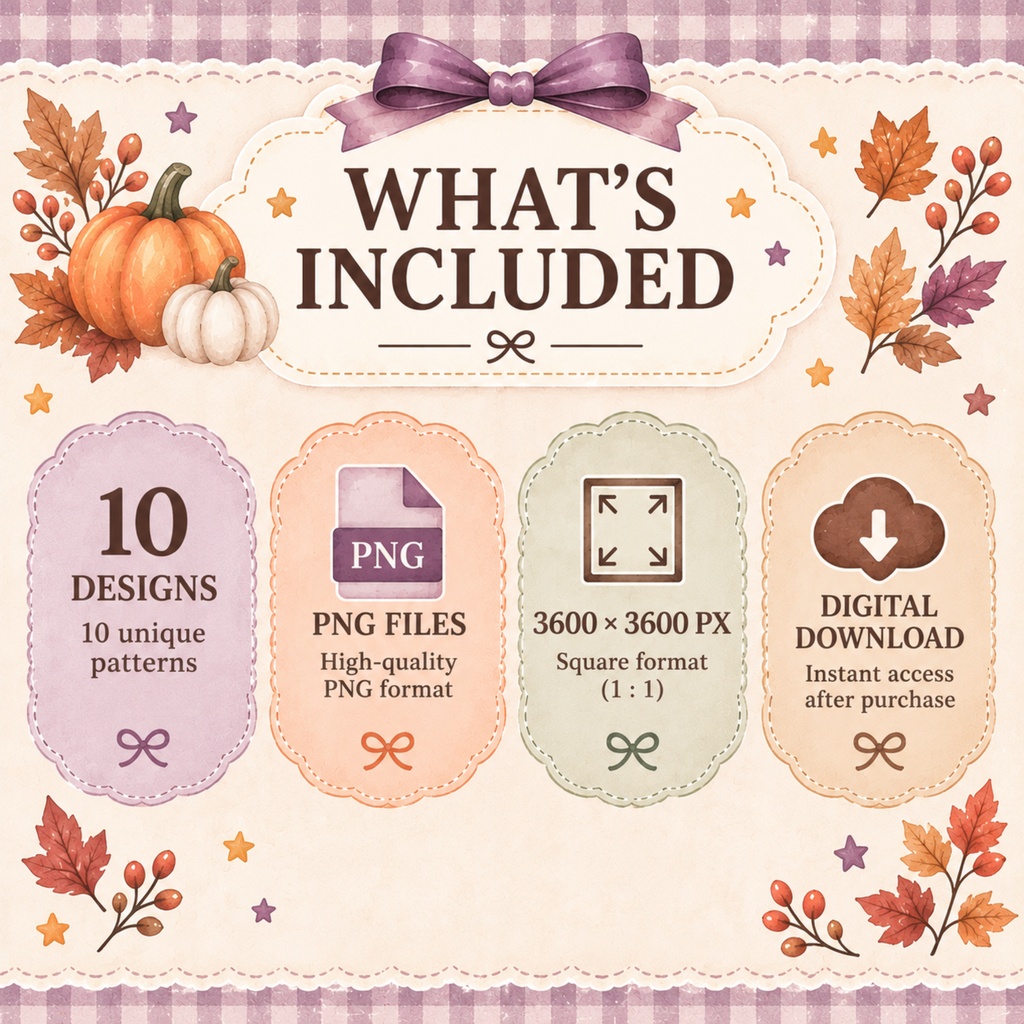 【全10種】ハロウィン シームレスパターンセット|水彩風・かわいいデジタルペーパー・背景素材・PNG