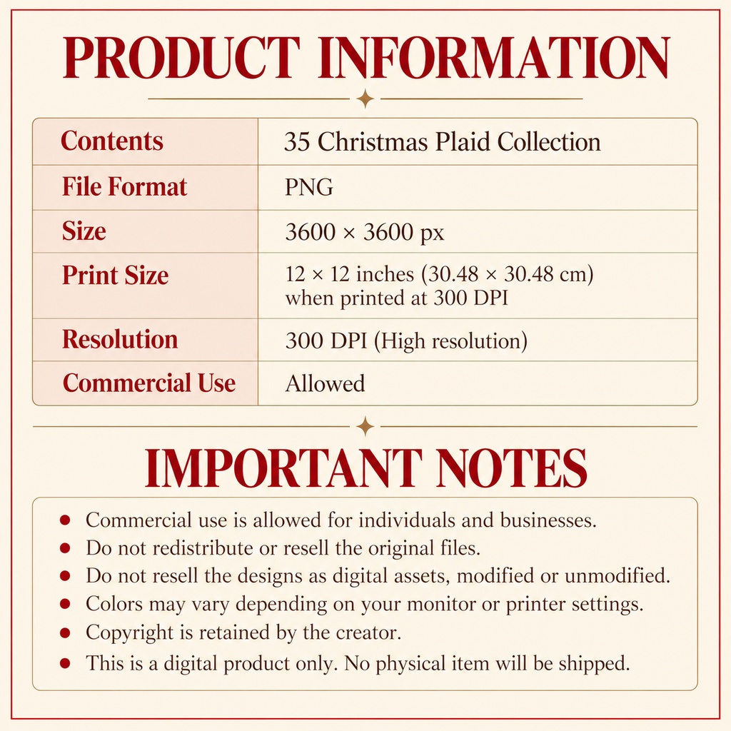 【全35種類】クリスマスチェック柄 シームレスデジタルペーパー|ギンガム・タータンチェック|PNG素材