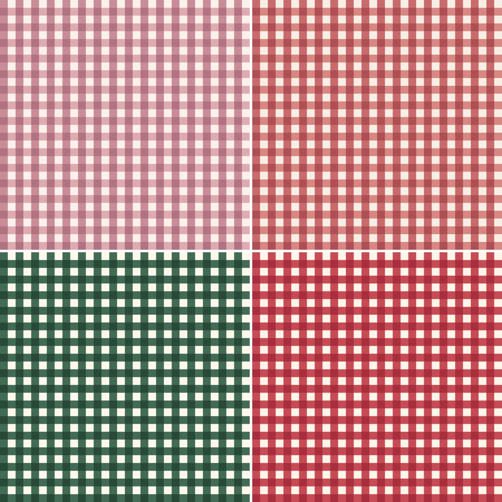【全35種類】クリスマスチェック柄 シームレスデジタルペーパー|ギンガム・タータンチェック|PNG素材