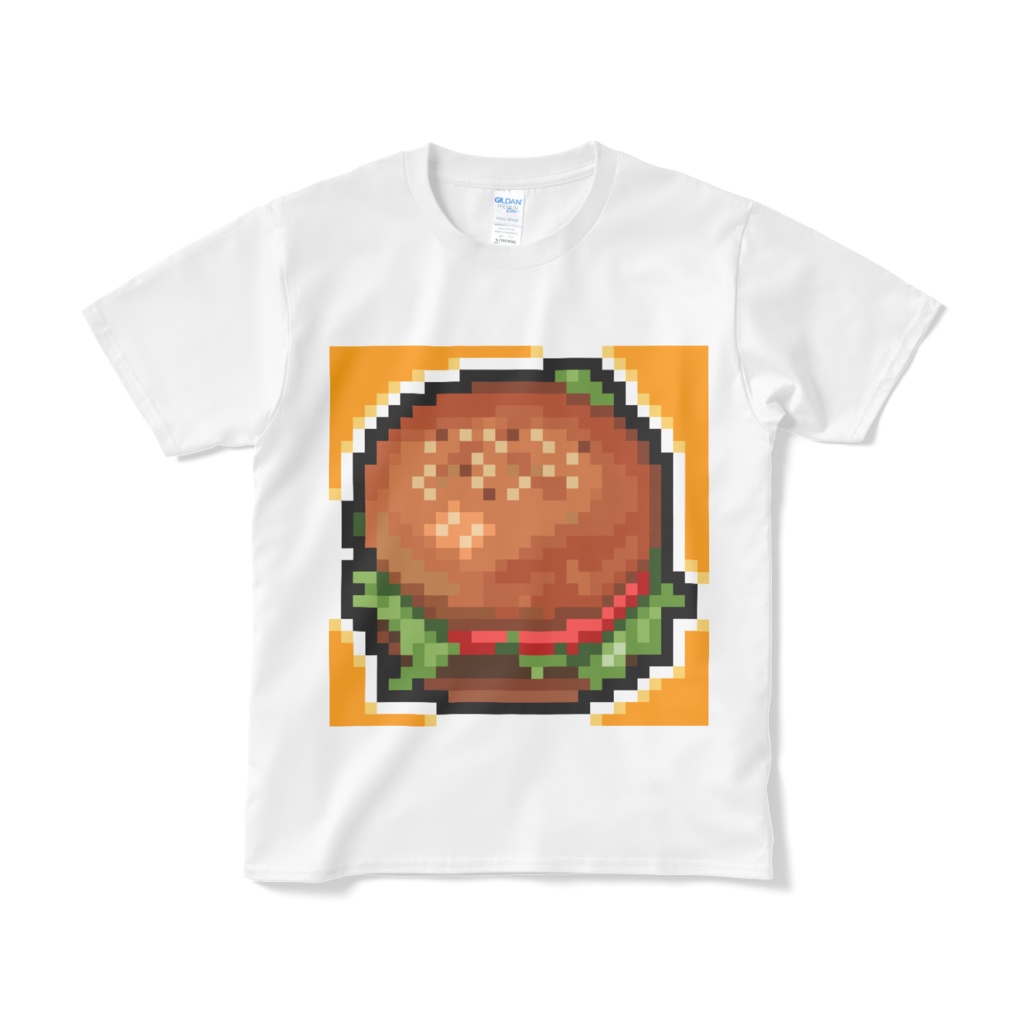 ハンバーガー　ドット絵シャツ