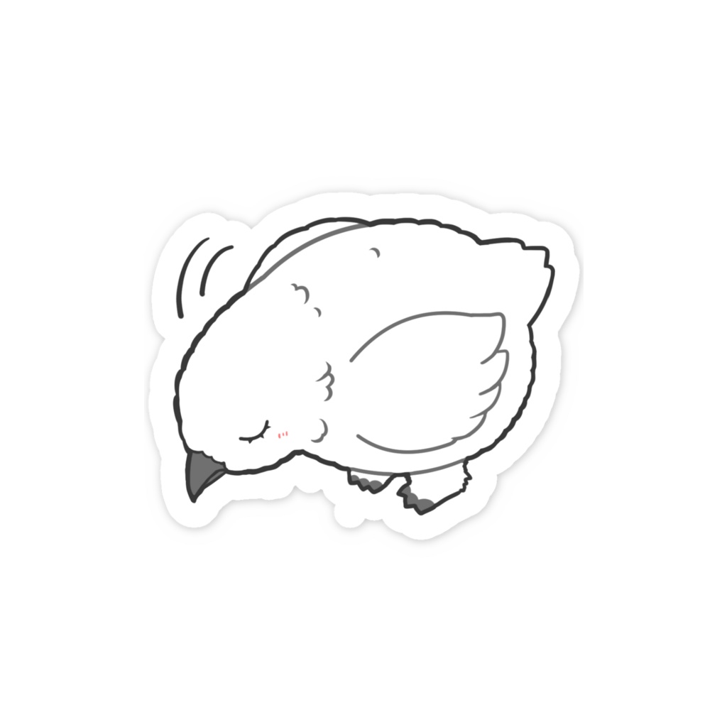 お辞儀ライチョウ スマホステッカー