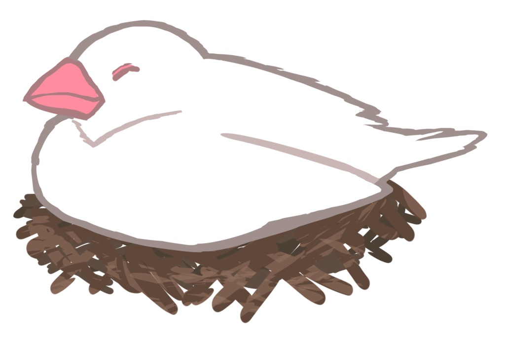 おもち文鳥ポストカード