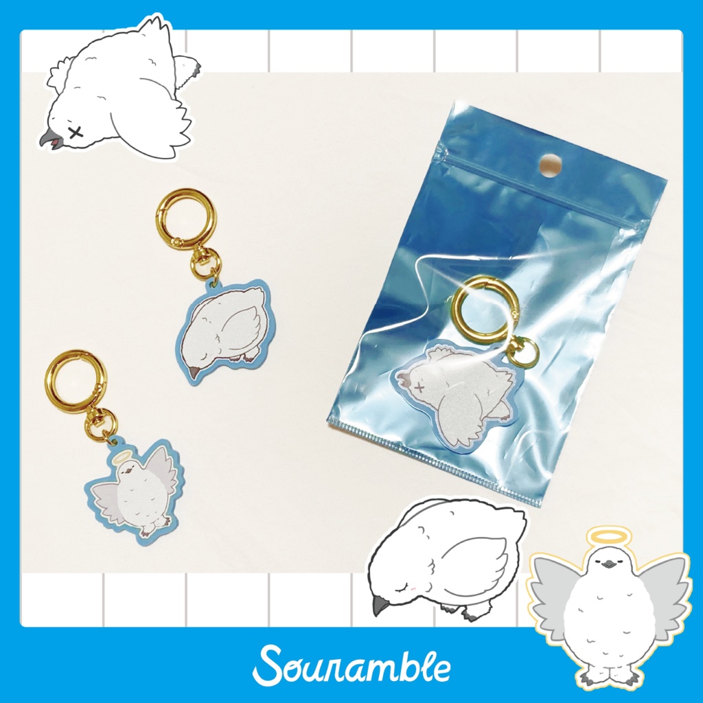 ライチョウ アクリルキーホルダー