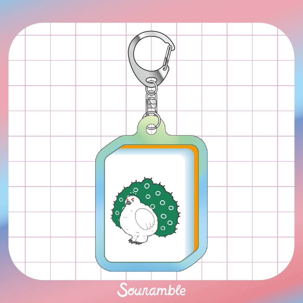 一索ライチョウさんオーロラアクリルキーホルダー