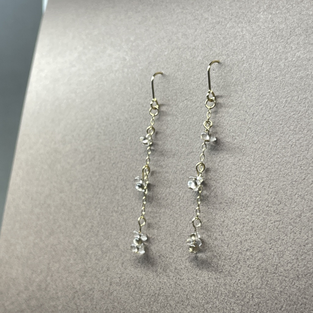 "ゆれるビーズピアス" No.00020