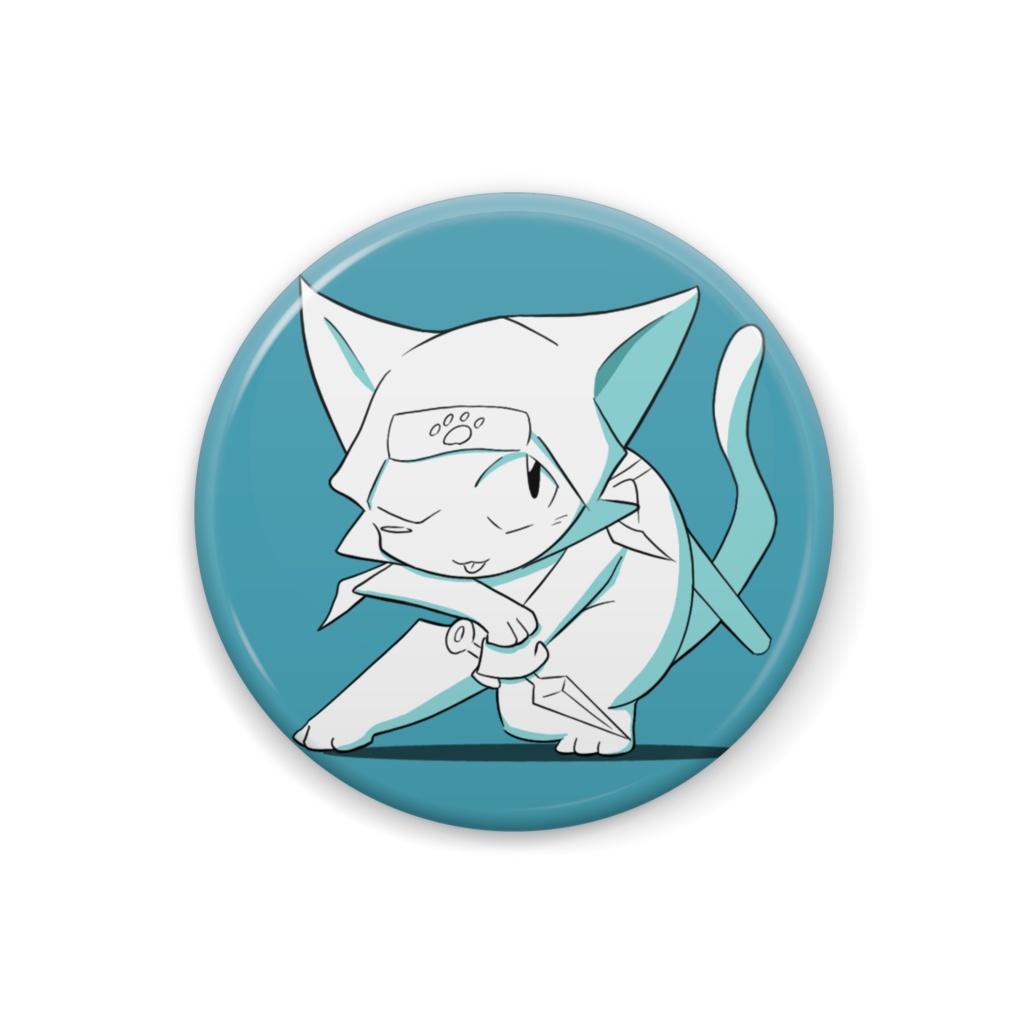 くろねこ缶バッチ