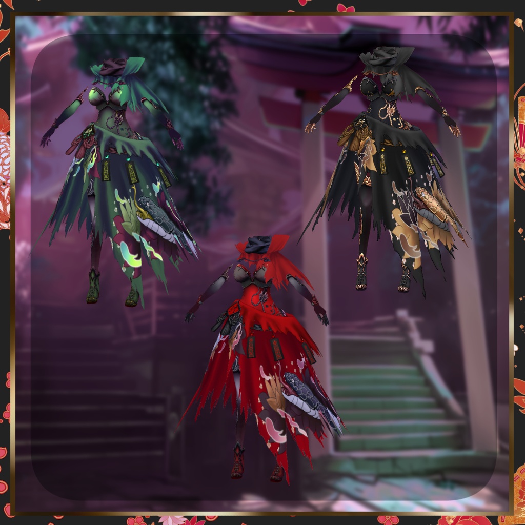 退魔師のドレス3色セット(dress 3colors set)