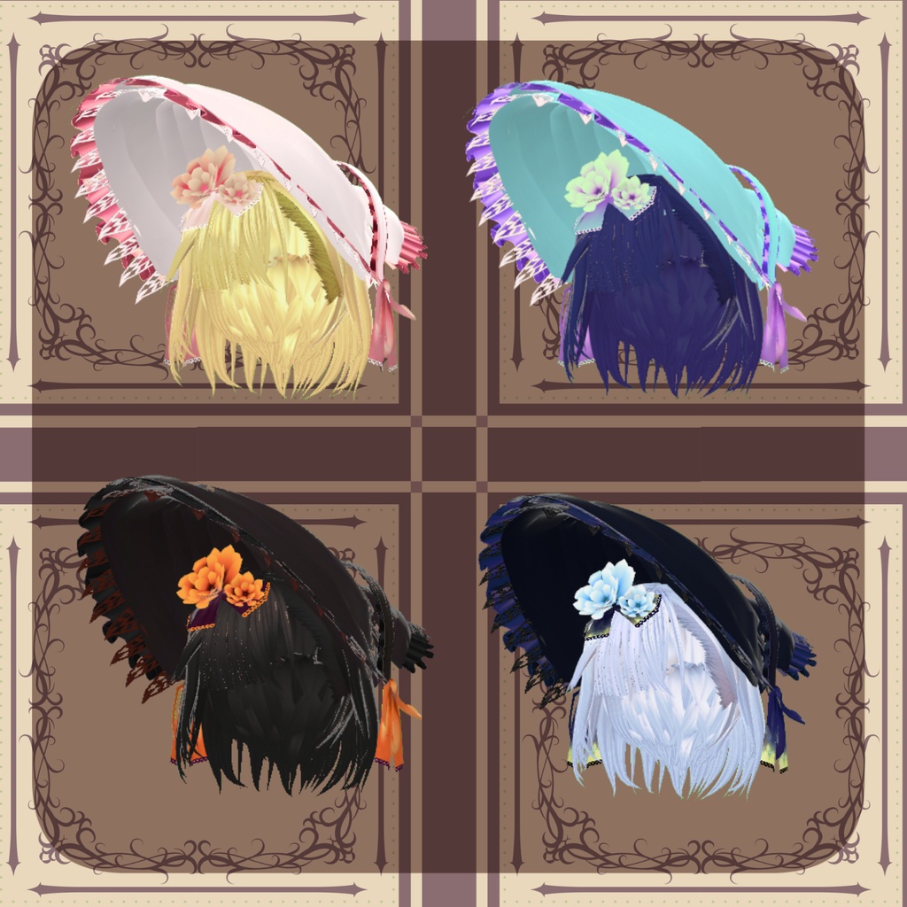 【VRoid】オリジナルモデル 森の魔女+魔女のドレス