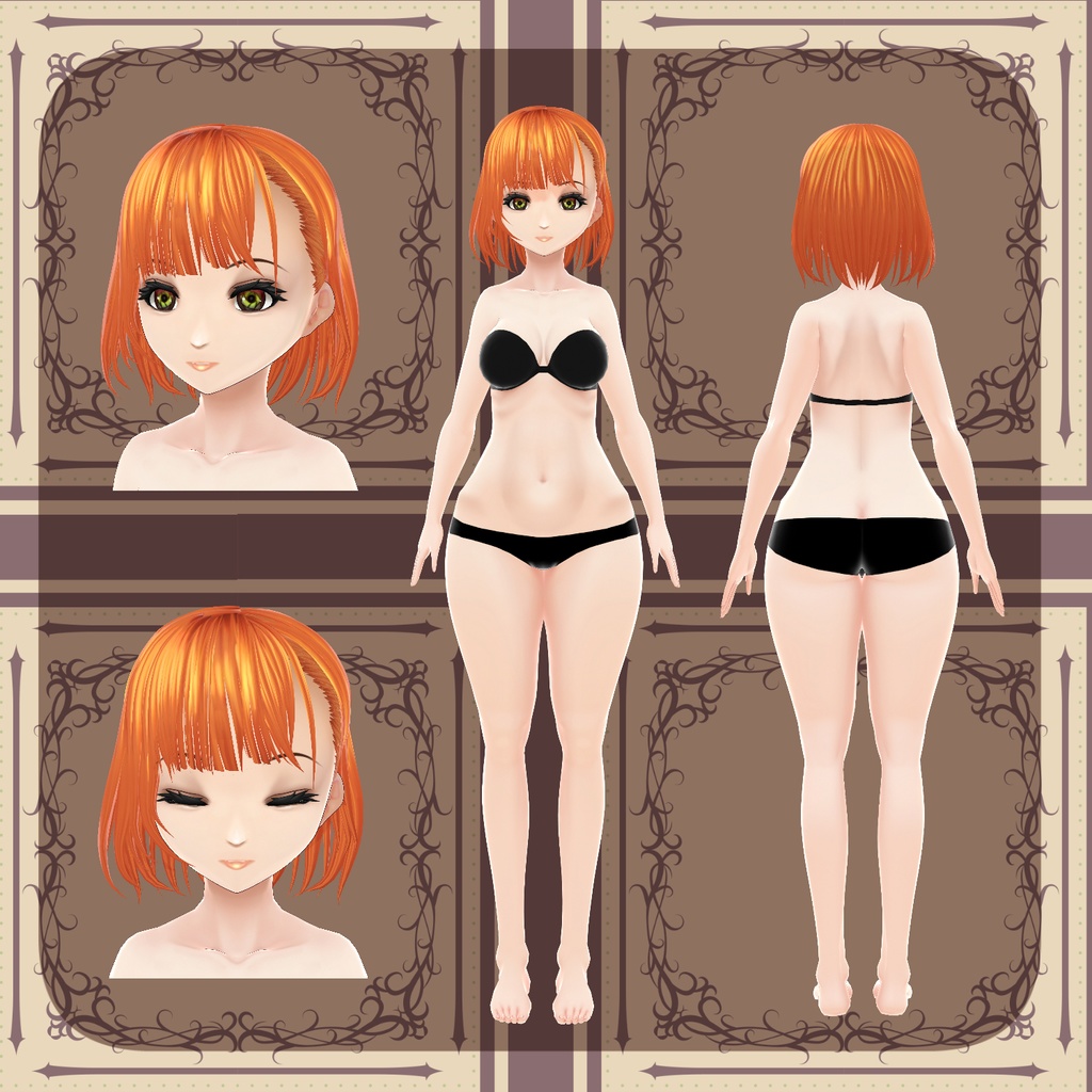 【VRoid】オリジナルモデル 森の魔女+魔女のドレス