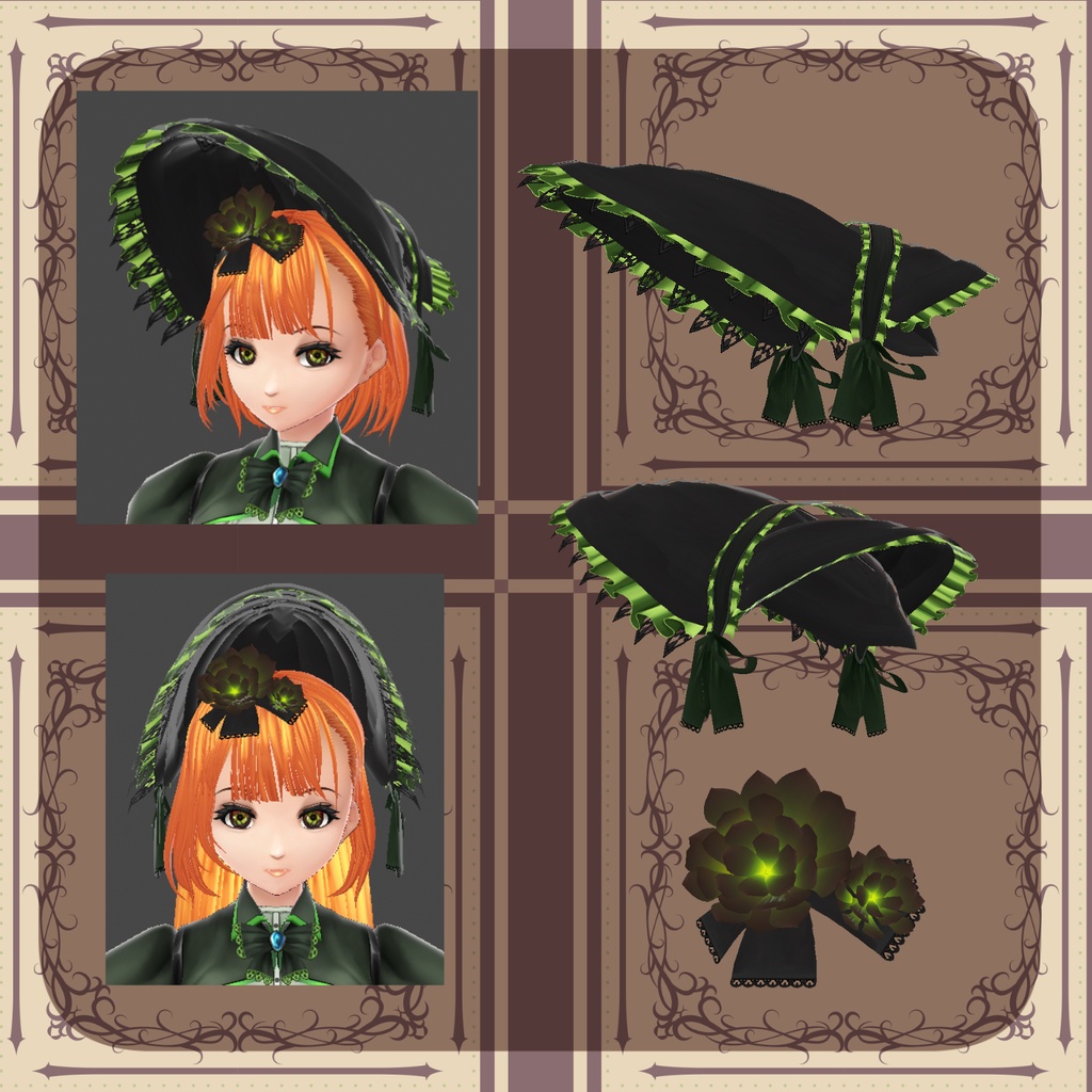 【VRoid】オリジナルモデル 森の魔女+魔女のドレス