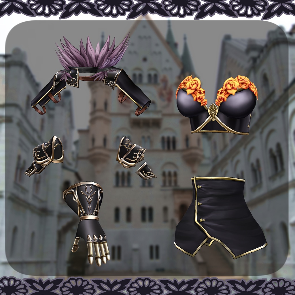 【VRoid】黒姫ちゃん+黒姫の鎧