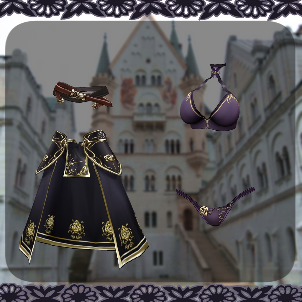 【VRoid】黒姫ちゃん+黒姫の鎧