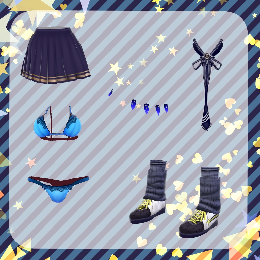 【VRoid】軍服女子高生ちゃん【衣装】