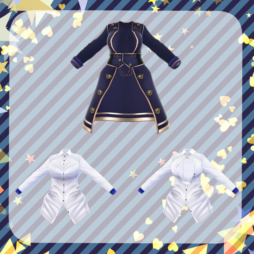 【VRoid】軍服女子高生ちゃん【衣装】