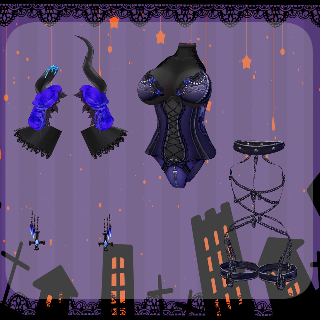 【VRoid】拘束サキュバスちゃん【ハロウィン衣装】