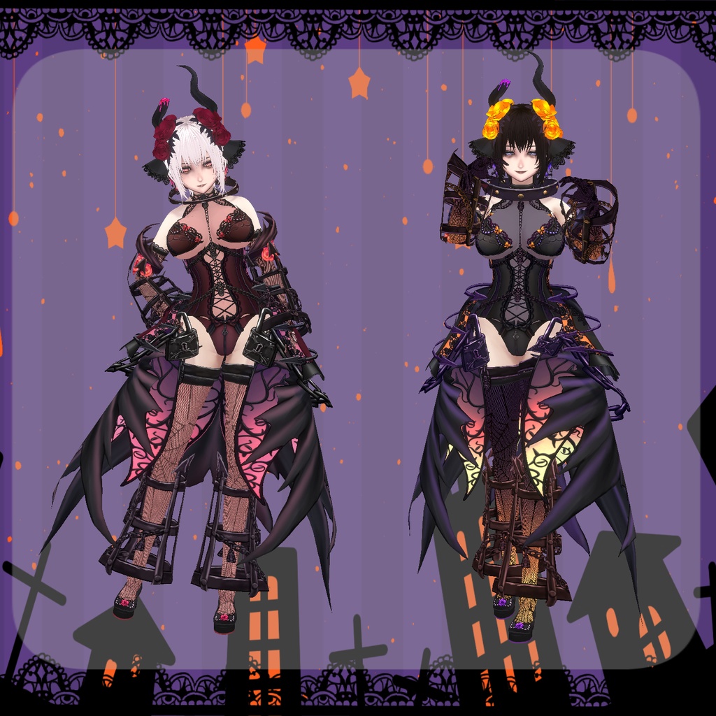 【VRoid】拘束サキュバスちゃん【ハロウィン衣装】