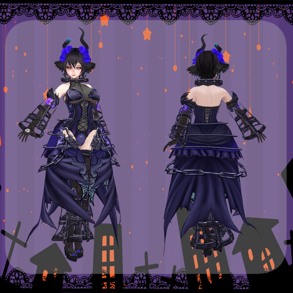 【VRoid】拘束サキュバスちゃん【ハロウィン衣装】