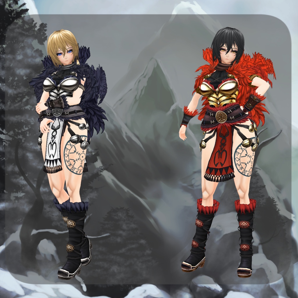 【VRoid】ヴァイキング女戦士衣装【髪型】