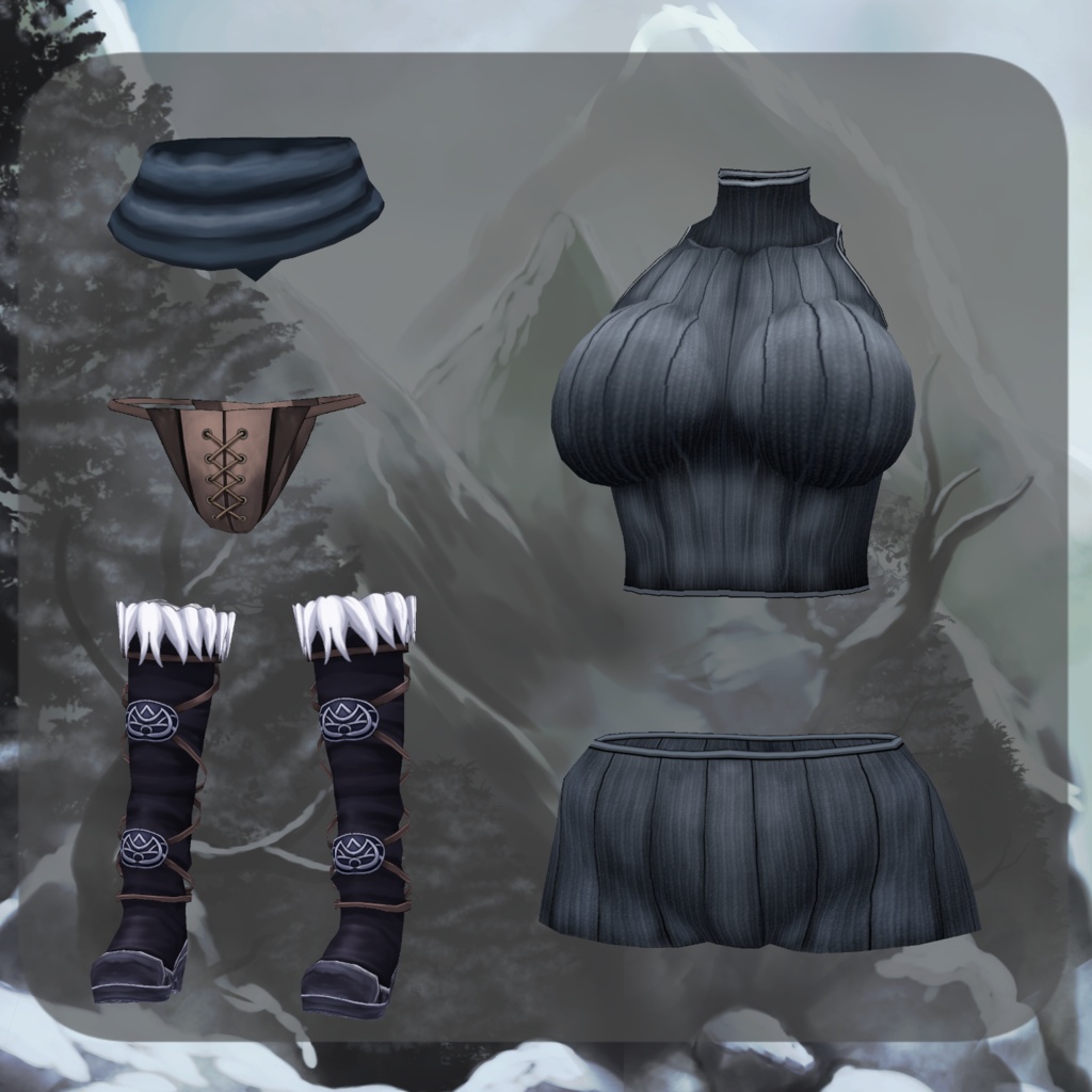 【VRoid】ヴァイキング女戦士衣装【髪型】