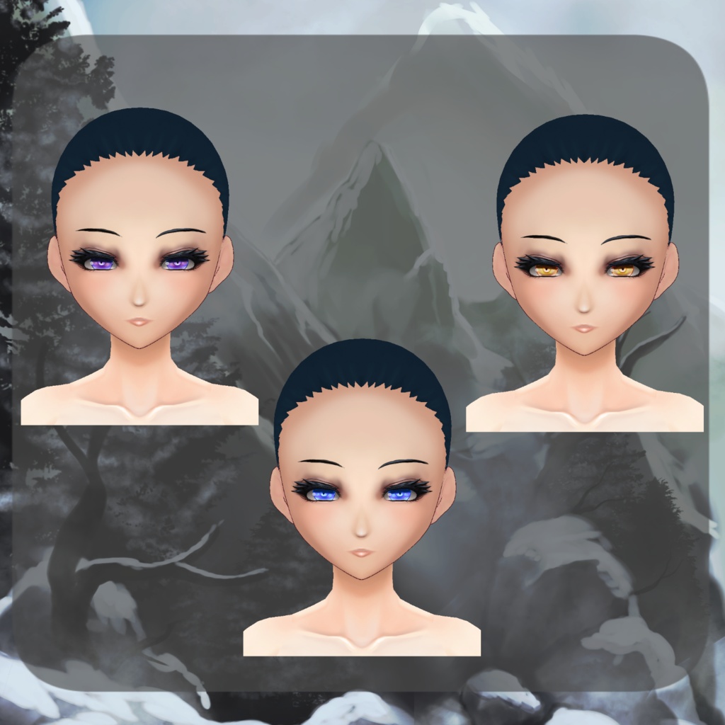 【VRoid】ヴァイキング女戦士 顔テクスチャ 筋肉肌テクスチャ