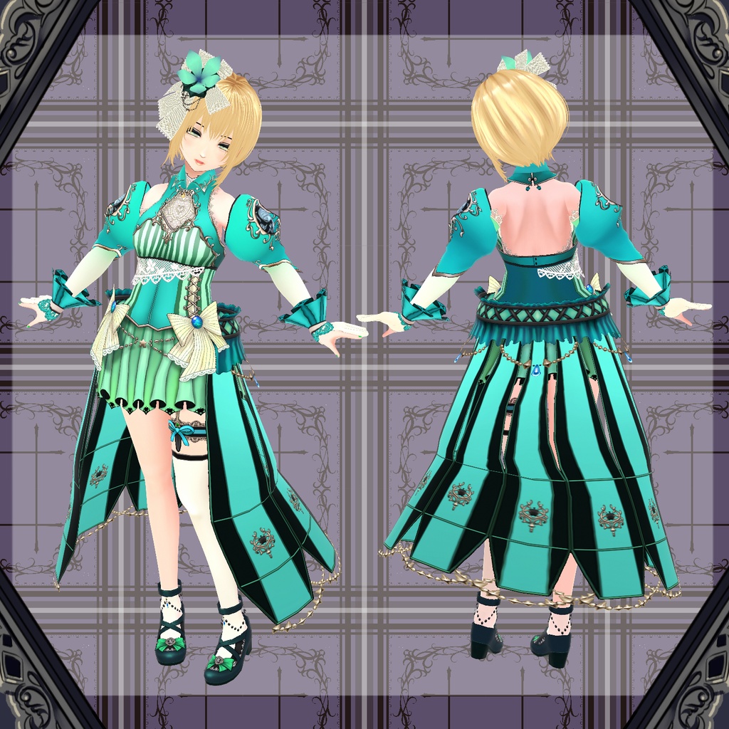 【Vroid】毒林檎のドレス【衣装】