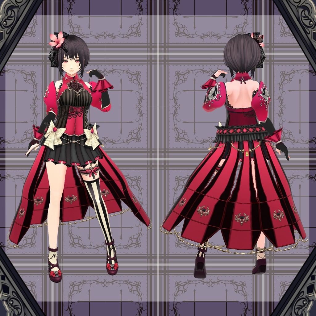 【Vroid】毒林檎のドレス【衣装】