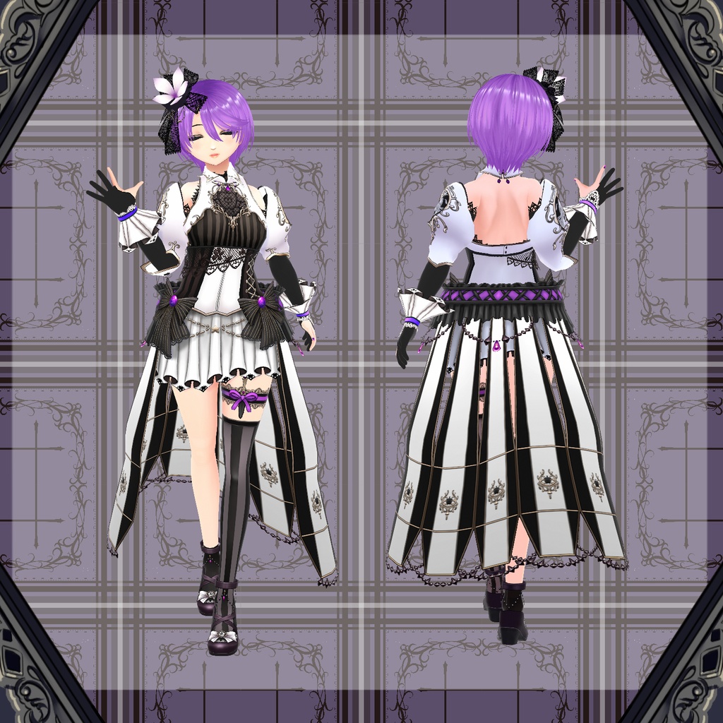 【Vroid】毒林檎のドレス【衣装】