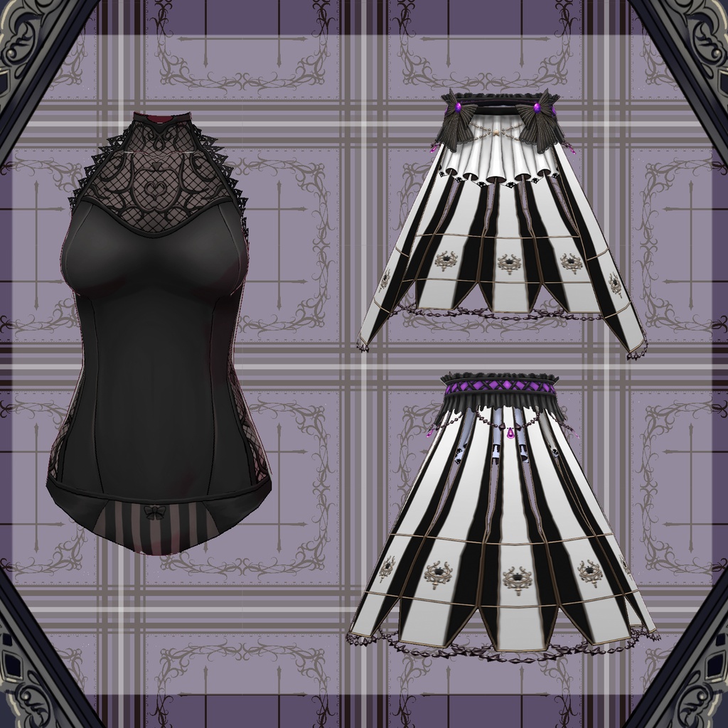 【Vroid】毒林檎のドレス【衣装】