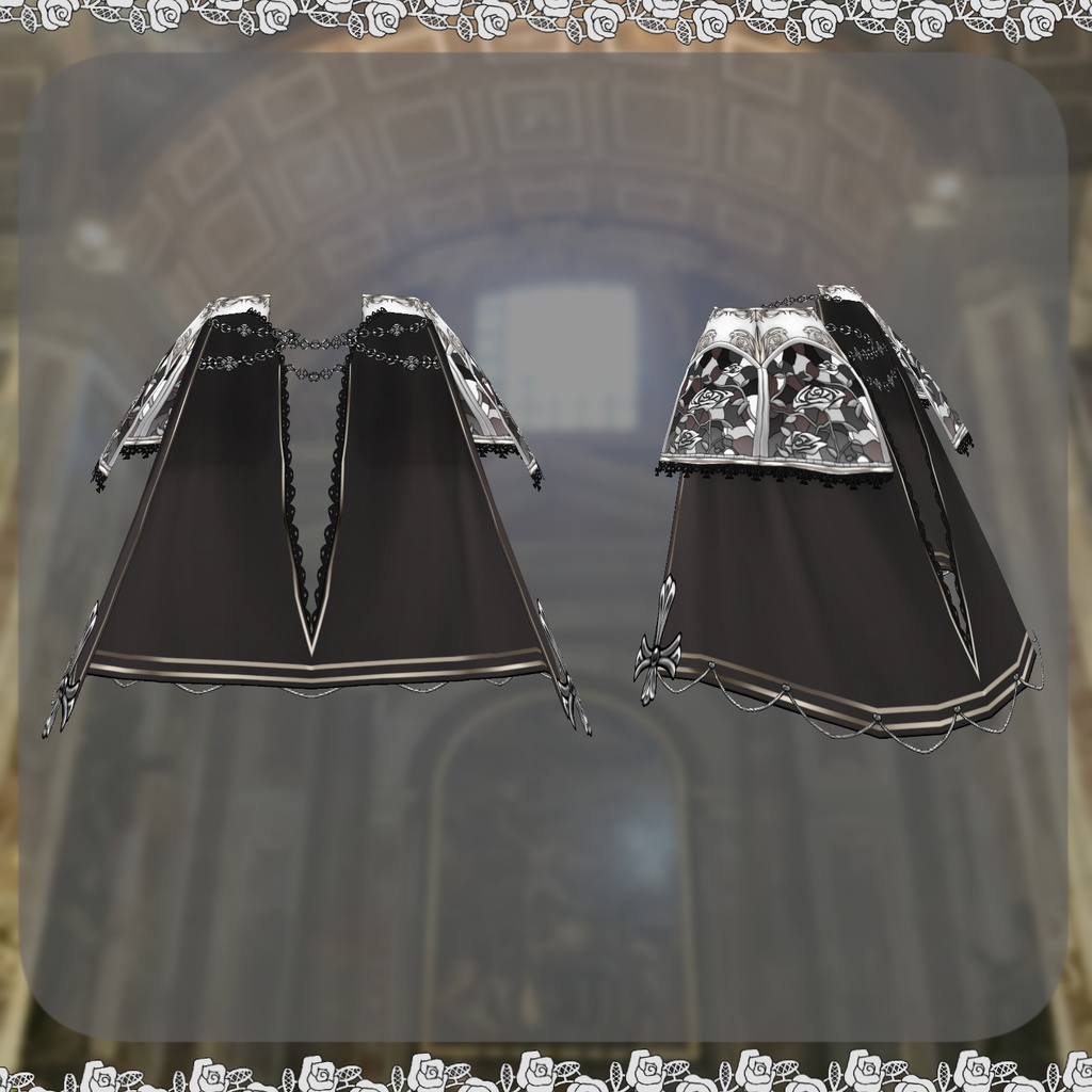 【Vroid】シルバーなシスター衣装【クリスマス衣装】