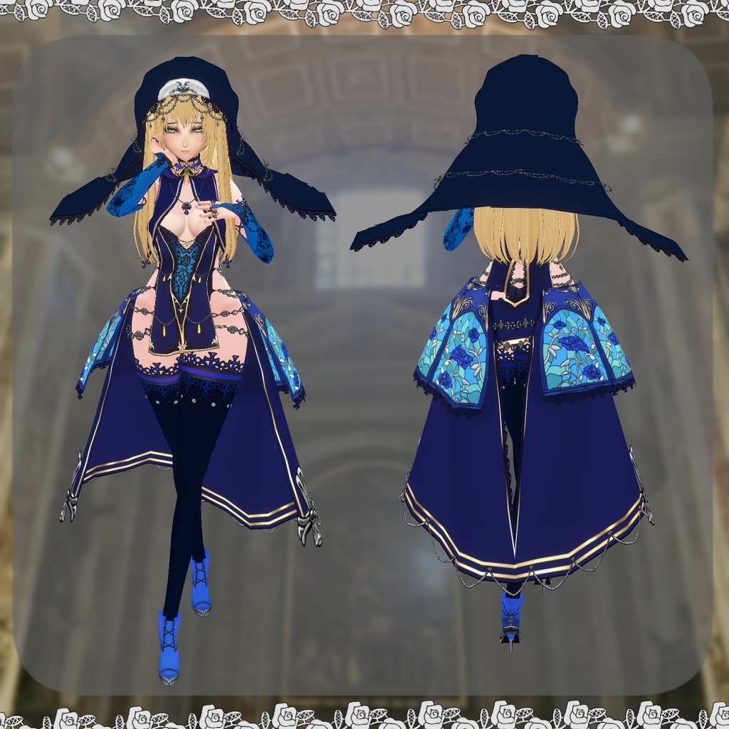 【Vroid】シルバーなシスター衣装【クリスマス衣装】