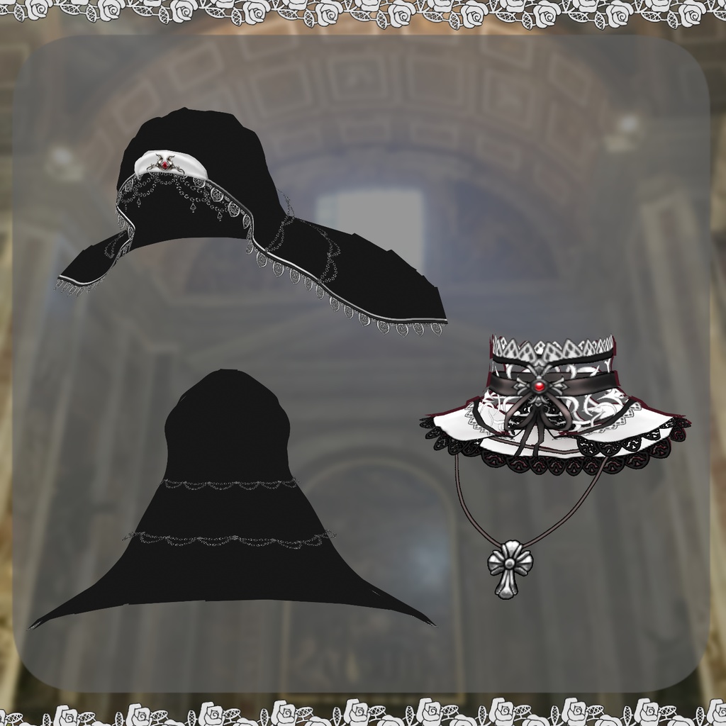 【Vroid】シルバーなシスター衣装【クリスマス衣装】