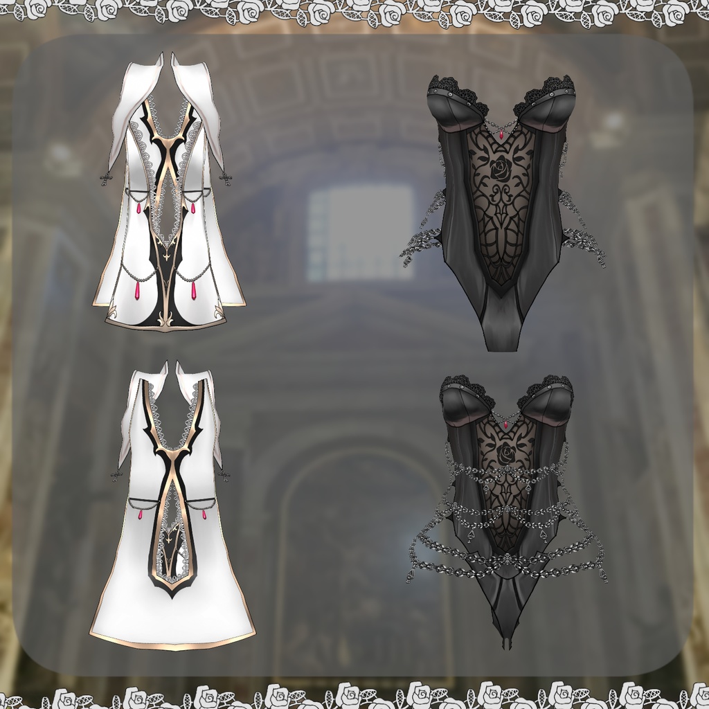 【Vroid】シルバーなシスター衣装【クリスマス衣装】