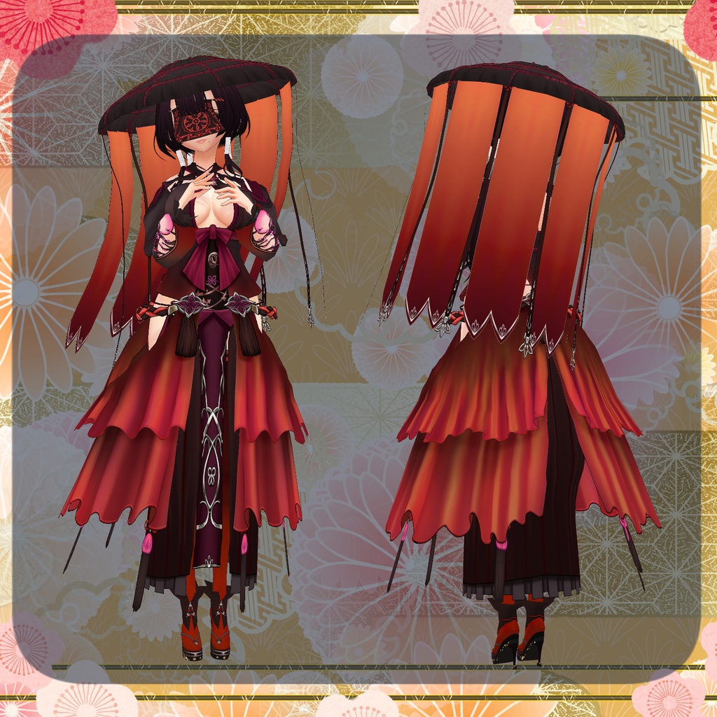 【Vroid】海月巫女の衣装【巫女服】