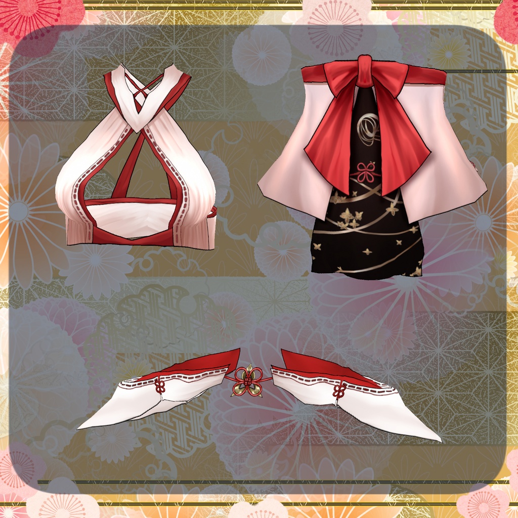【Vroid】海月巫女の衣装【巫女服】