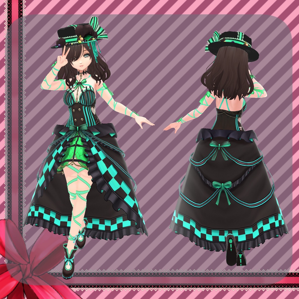 【Vroid】メルティ・ドレス【バレンタイン衣装】