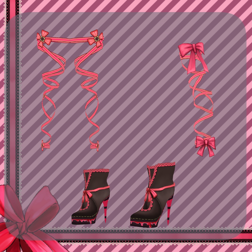 【Vroid】メルティ・ドレス【バレンタイン衣装】