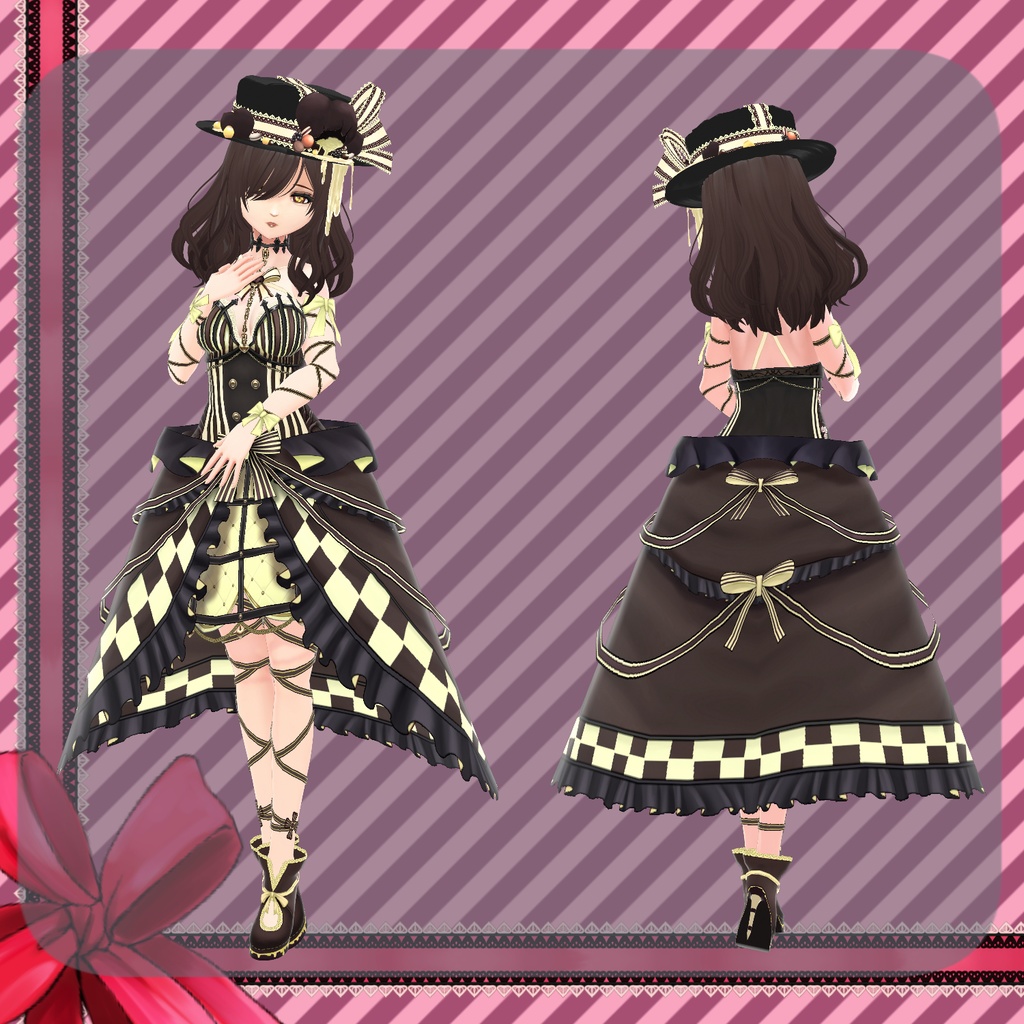 【Vroid】メルティ・ドレス【バレンタイン衣装】