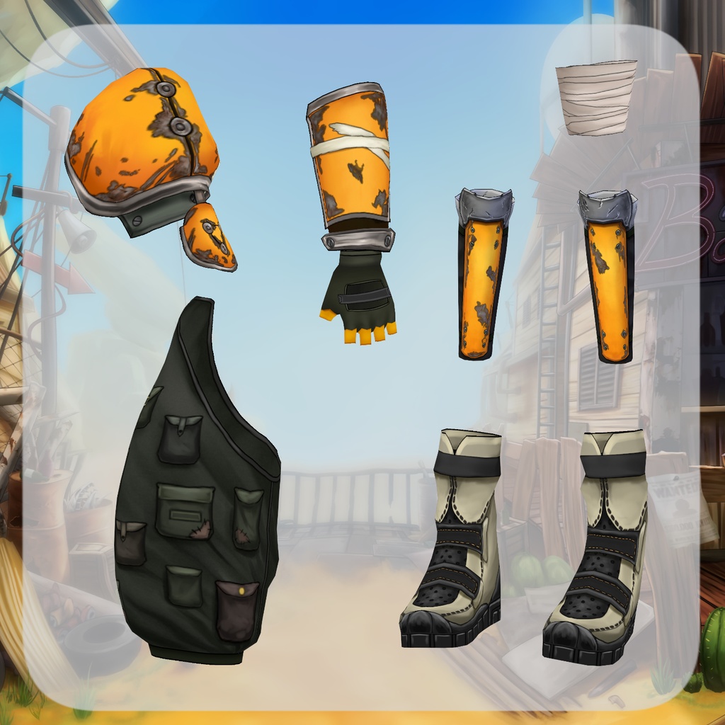 【Vroid】砂漠の狩人【衣装】