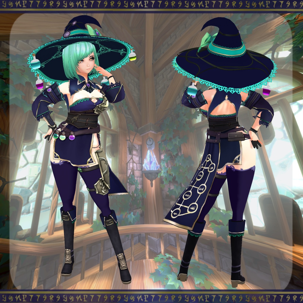 【Vroid】錬金魔女【魔女衣装】