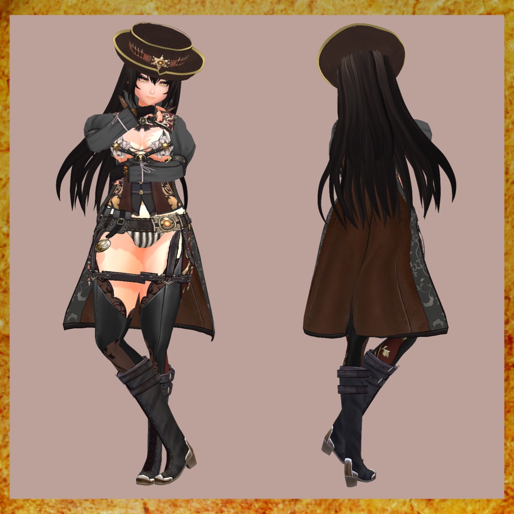 【Vroid】セクシーシェリフ【衣装】